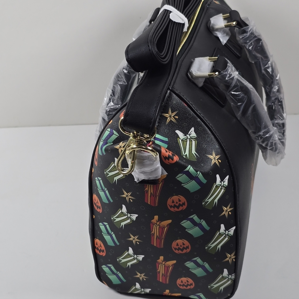 Loungefly Disney NBC Jack Skellington Zero Sandy Claws Christmas Satchel NWT - Picture 4 of 7